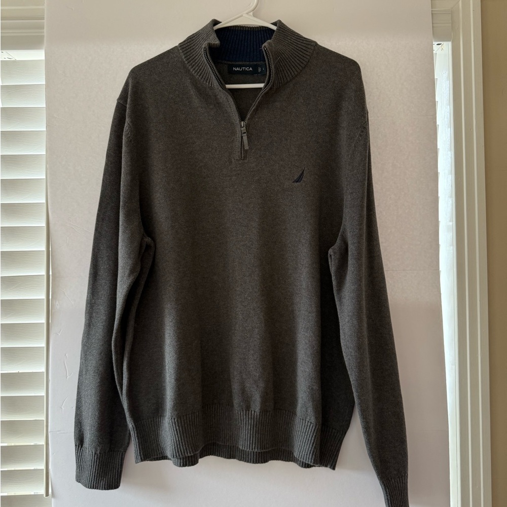 Nautica Gray Half-Zip Sweater